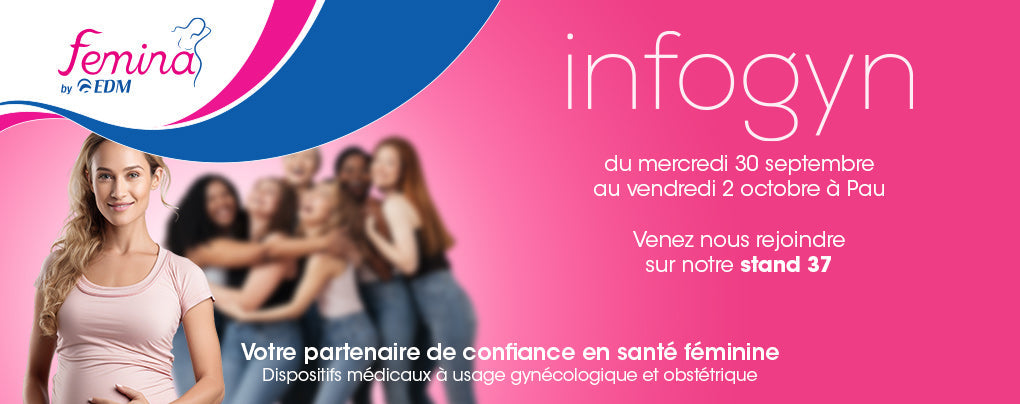 Bannière Infogyn 2026 : EDM Imaging sur le stand 37, Palais Beaumont à Pau, du 30 septembre au 2 octobre 2026