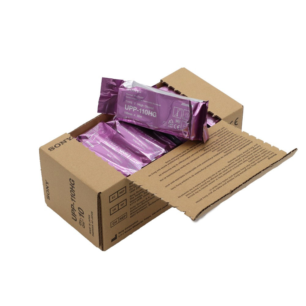 Carton ouvert de 10 rouleaux Sony UPP-110HG