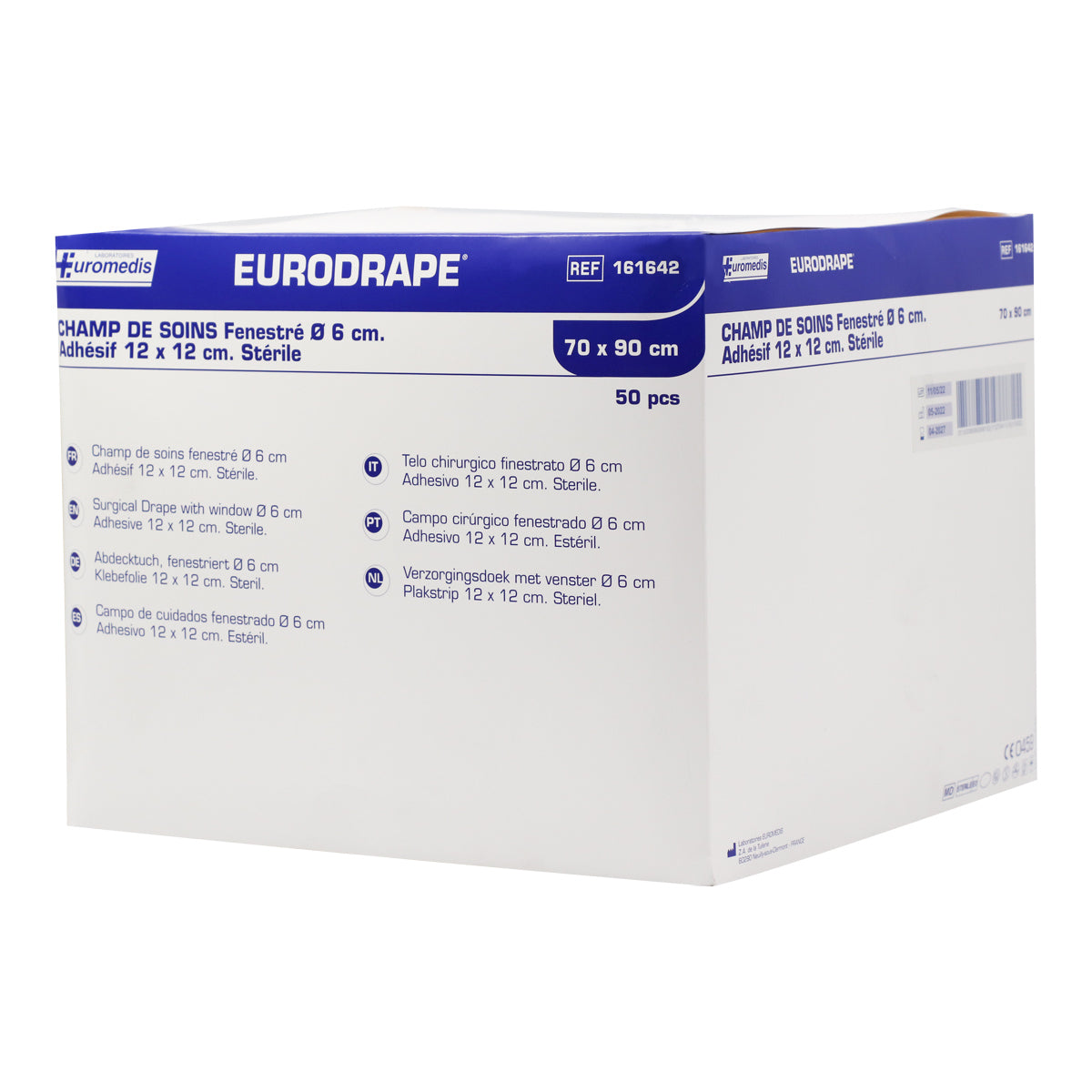 Champs de soins stériles avec fenêtre adhésive