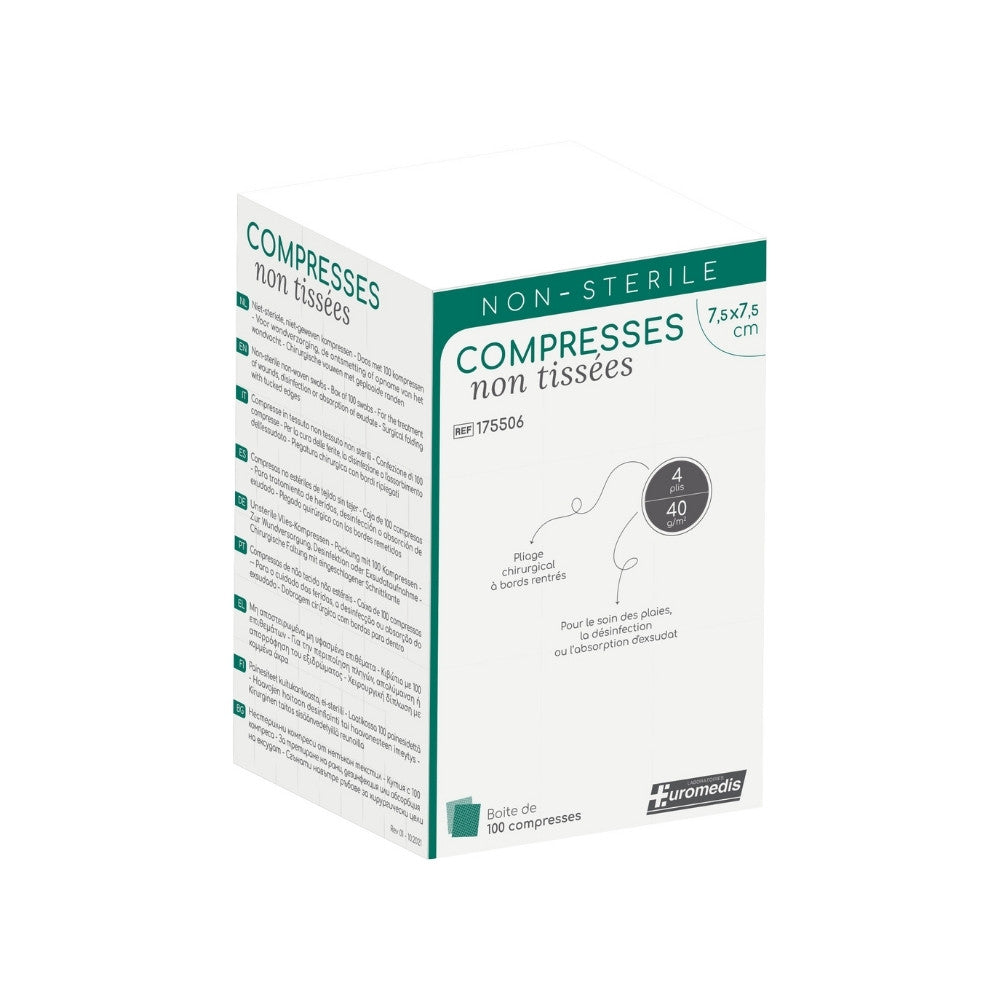 Compresses non tissées 4 plis non stériles