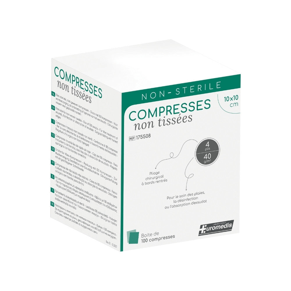 Compresses non tissées 4 plis non stériles