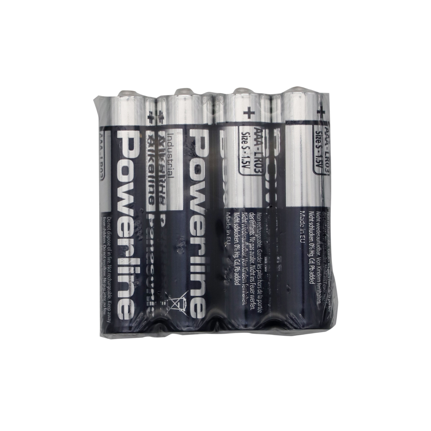 1 blister de 4 piles Alcaline Powerline LR03 AAA 1,5V PANASONIC