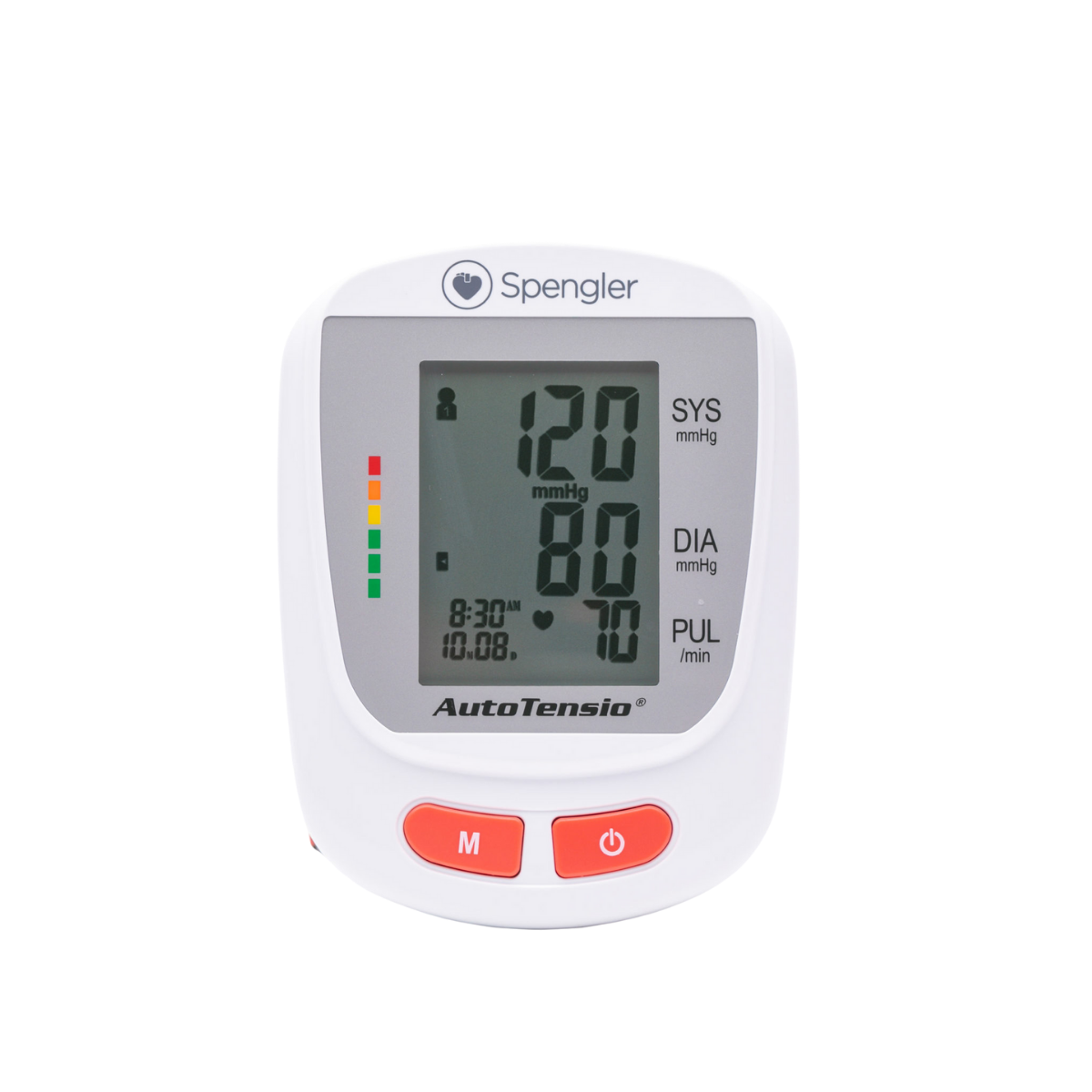 Tensiomètre électronique de bras automatique affichant la pression systolique et diastolique, compatible brassards S 16–24 cm à XL 32–48 cm.