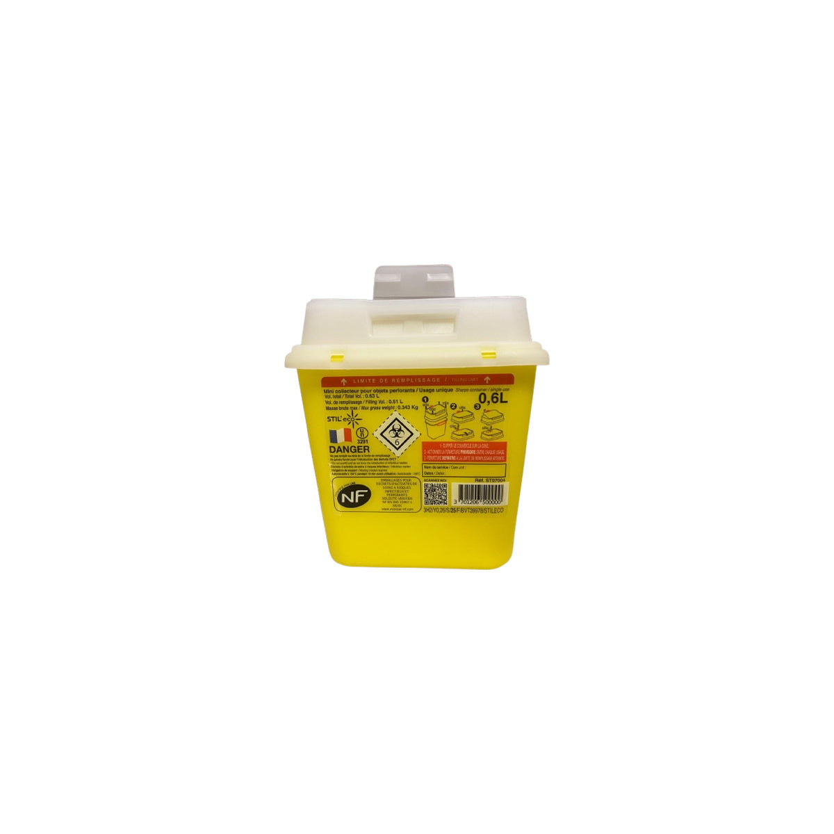 Mini collecteur Stil'Eco 0,6 L pour aiguilles, certifié NF 302