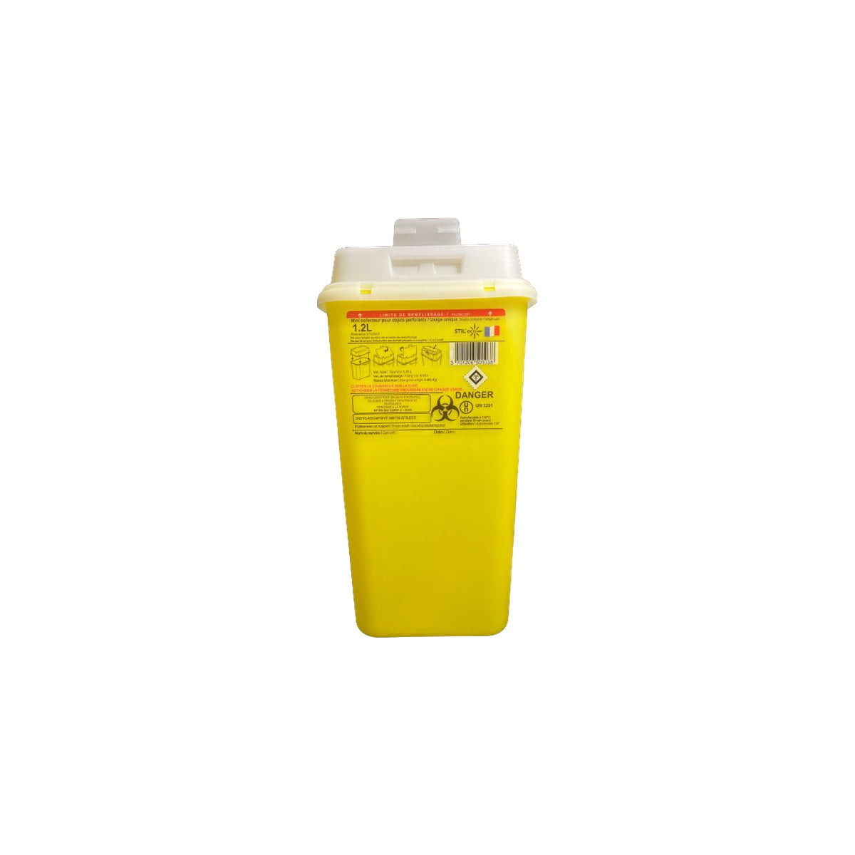 Mini collecteur Stil'Eco 1,2 L pour aiguilles, format haut