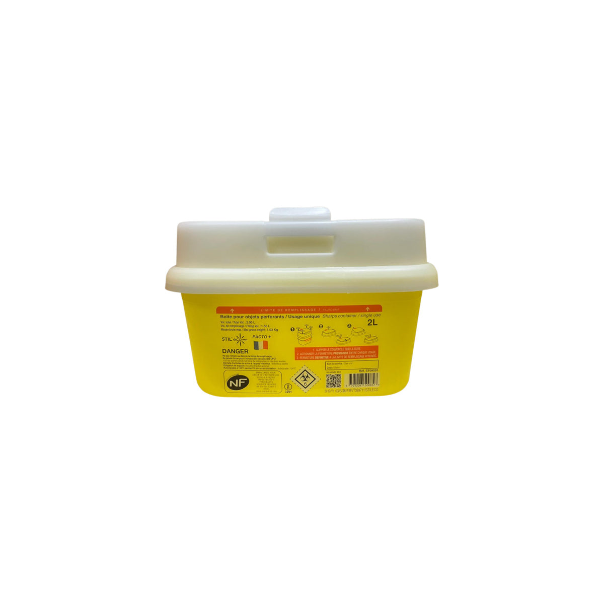 Collecteur Stil'Eco Pacto+ 2 L pour objets perforants