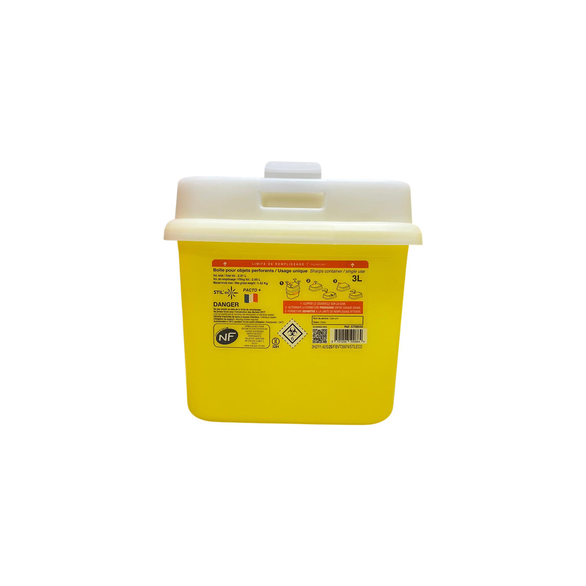 Collecteur Stil'Eco Pacto+ 3 L pour objets perforants