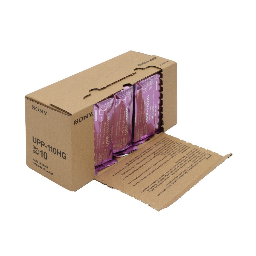 Carton ouvert de 10 rouleaux Sony UPP-110HG