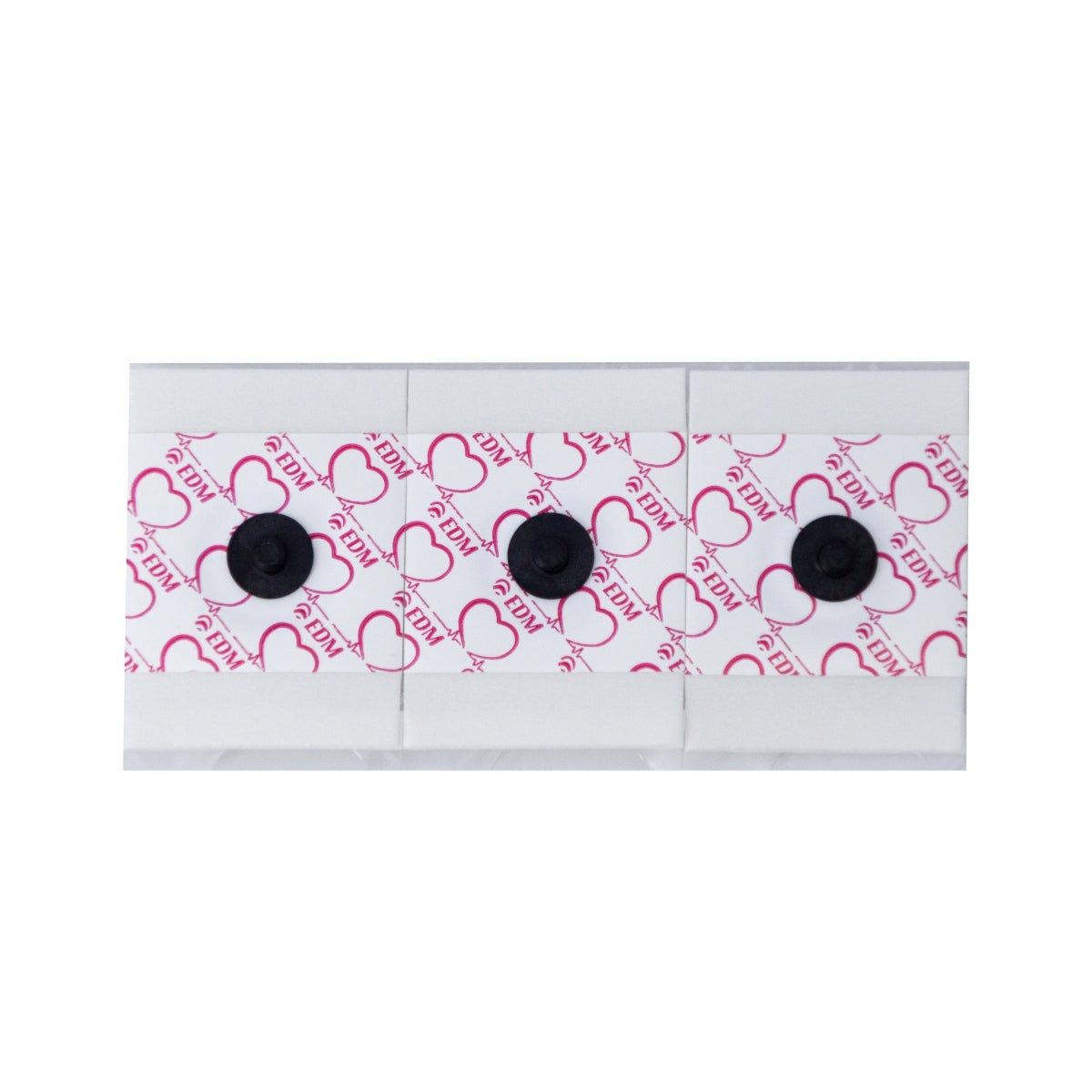 Électrode ECG Silvertrace IRM 32 x 44 mm - face recto connecteur snap carbone