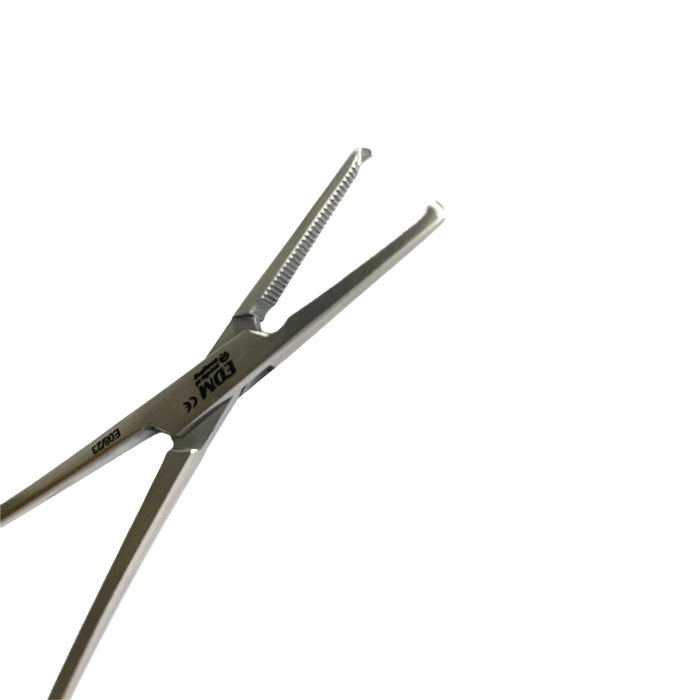 Pince hémostatique de Halstead en acier inoxydable réutilisable - Droite, avec griffes