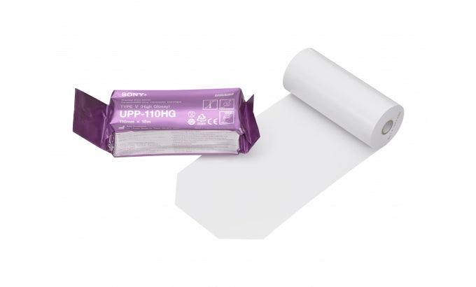 1 rouleau de papier thermique Sony UPP-110HG sorti de son emballage