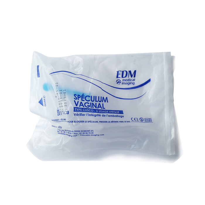 Sachet stérile d'un spéculum Cusco à usage unique