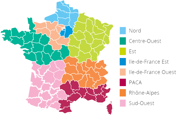 carte France régions