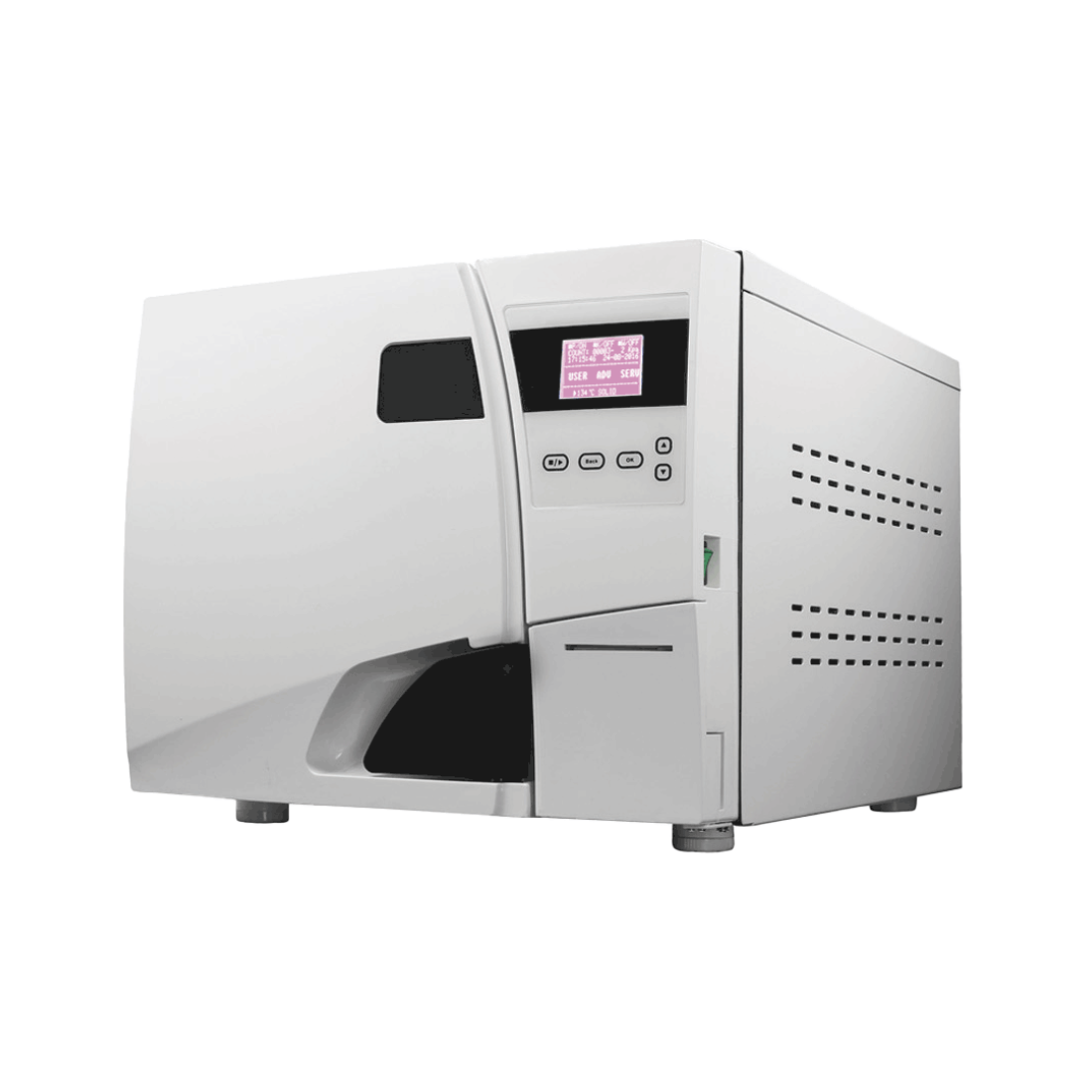 Autoclave 23 L médical avec écran LED, cycles rapides et format compact pour cabinet