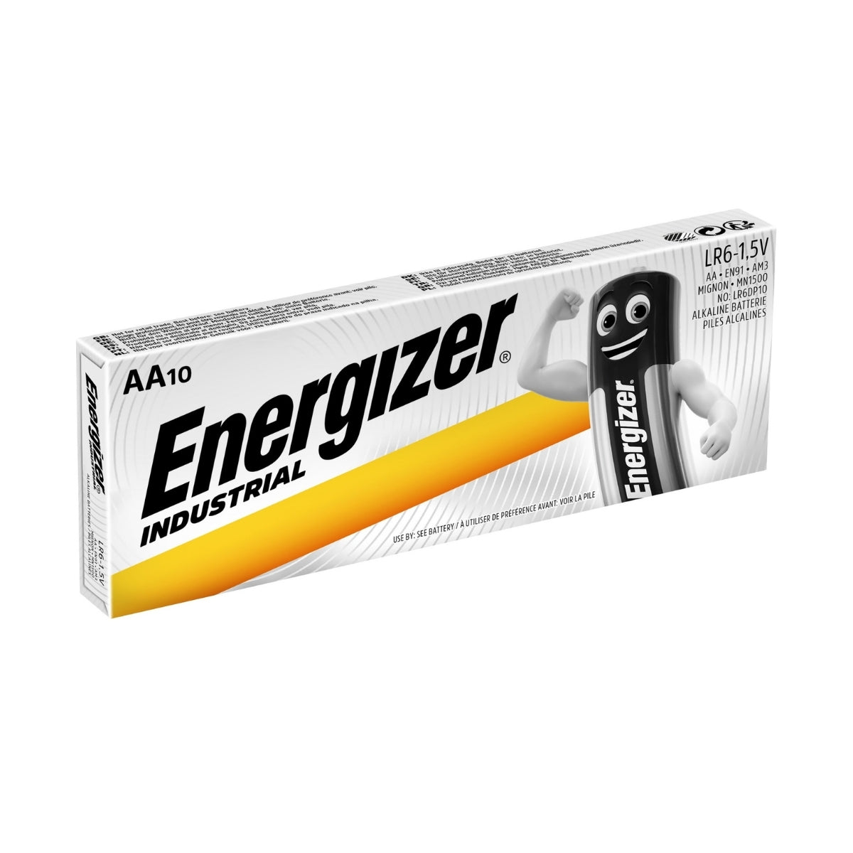 Boîte de 10 piles LR6 Energizer Industrial AA 1,5 V pour cabinet médical