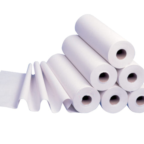Draps d'examen en ouate blanche gaufrée 2 x 18 g/m²