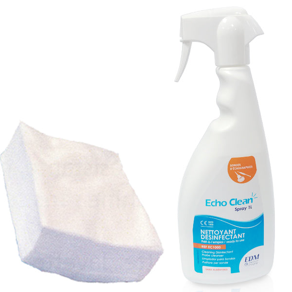 Echo Clean spray désinfectant 1 litre pour sondes d'échographie (EC1000)