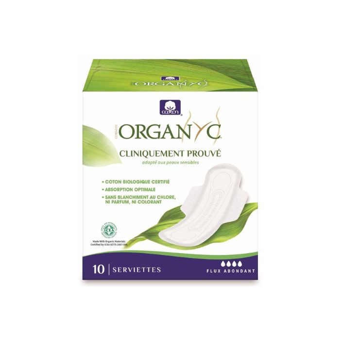 serviettes hygiéniques organyc